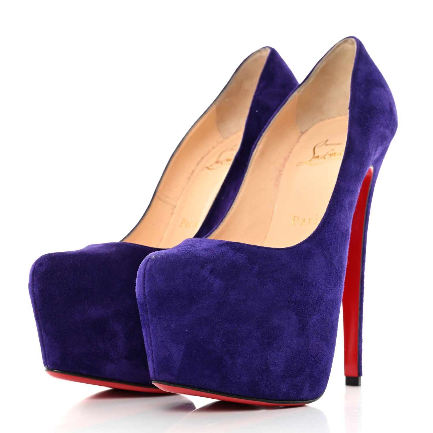 Christian Louboutin Suede Daffodile 160 Pumps 36 Violet 3 of 8