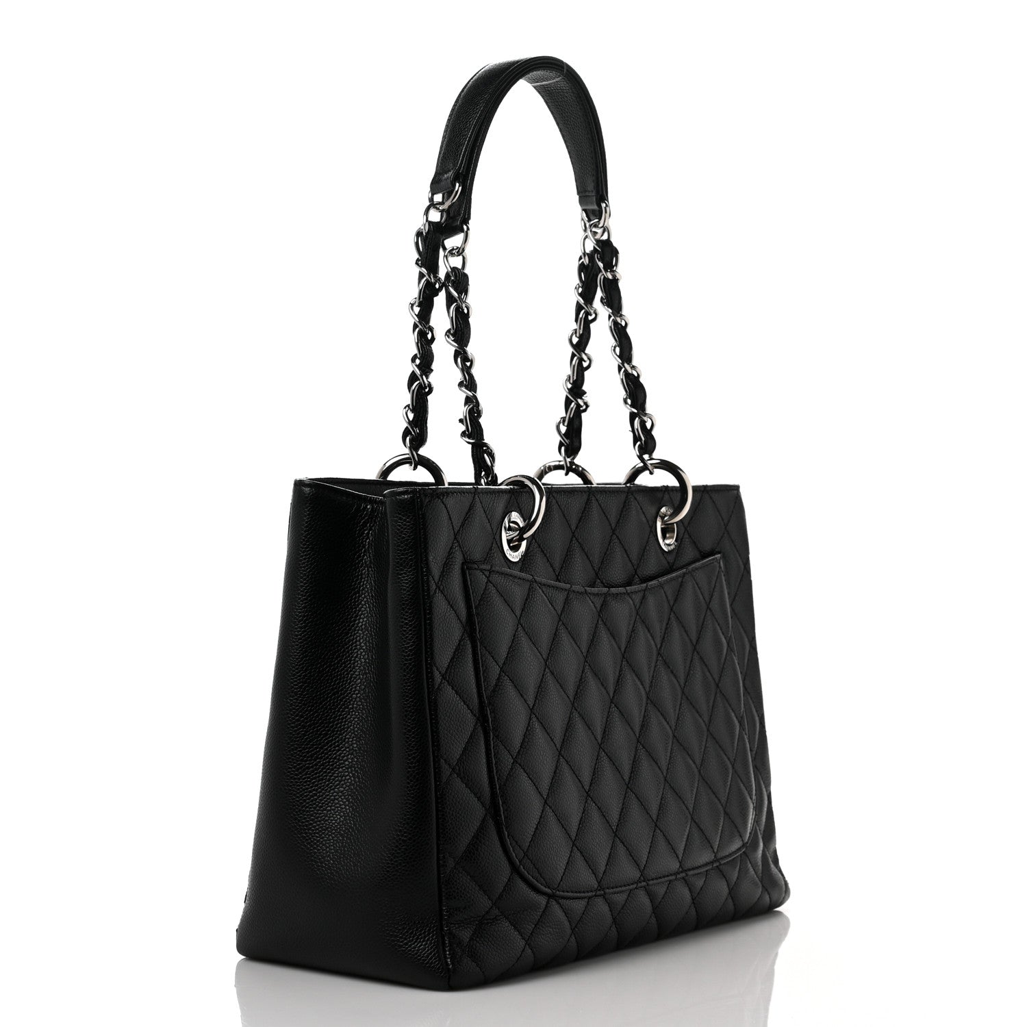 Chanel Caviar Quilted Grand Shopping Tote GST Black 3 of 9