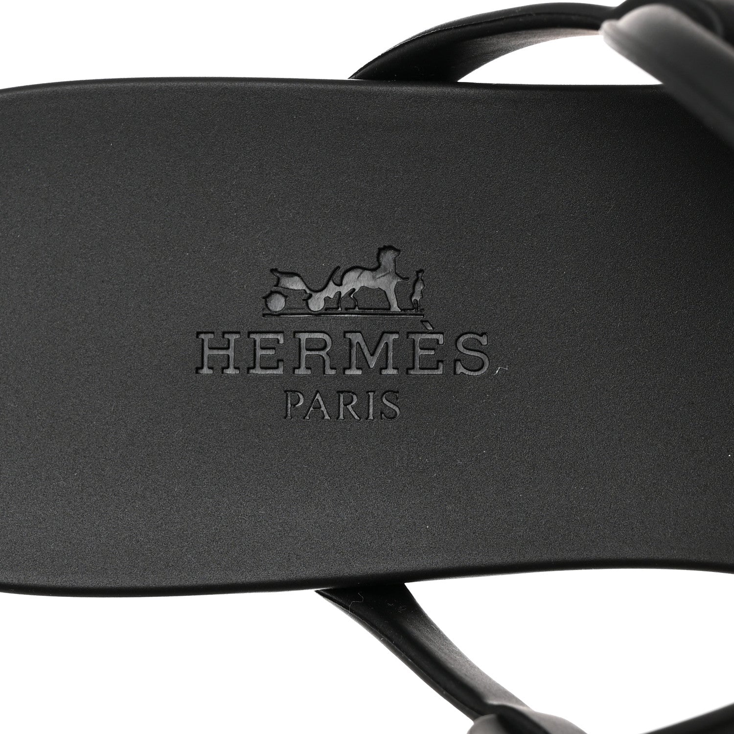 Hermes Rubber Womens Egerie Sandals 37 Black 6 of 9