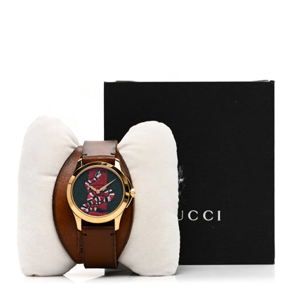 Gucci Stainless Steel Calfskin 38mm Le Marche Des Merveilles Snake Quartz Watch 7 of 7