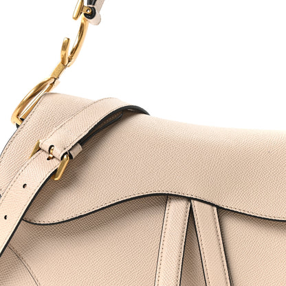 Christian Dior Grained Calfskin Saddle Bag With Strap Warm Taupe 7 of 9