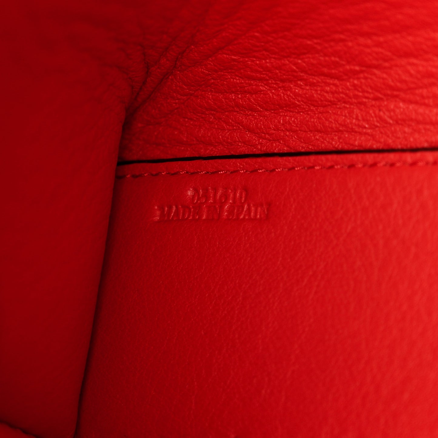 Goatskin Embossed Avenue Shoulder Bag Red
