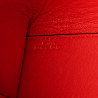 Loewe Goatskin Embossed Avenue Shoulder Bag Red 6 of 9