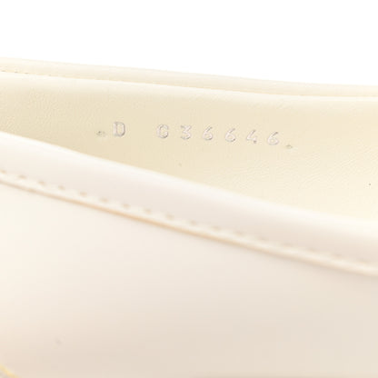 Chanel Lambskin Quilted CC Turnlock Loafers 38 White 8 of 9