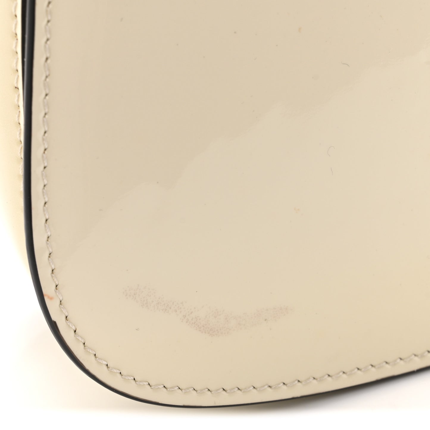 Patent Crystal Mini Bamboo 1947 Top Handle Chain Bag White