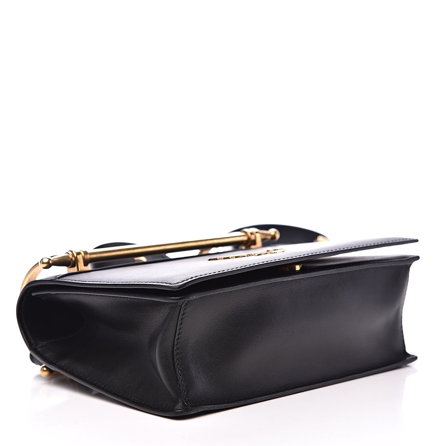 Prada Vitello Antic Soft Pattina Shoulder Bag Black 4 of 14