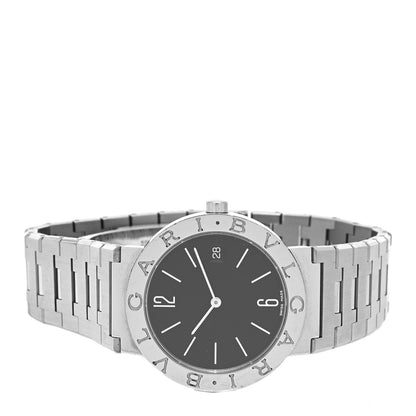 Bulgari Stainless Steel 33mm Quartz Watch Black 2 of 4