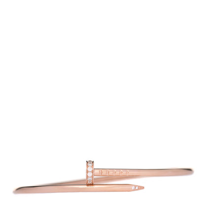 Cartier 18K Pink Gold Diamond Small Juste Un Clou Bracelet 16 1 of 5