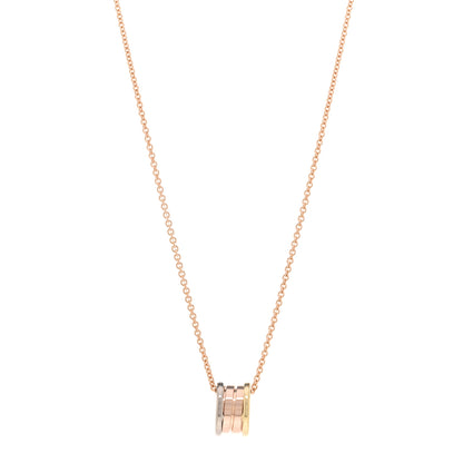 Bulgari 18K Rose White Yellow Gold B.Zero1 Pendant Necklace 1 of 6