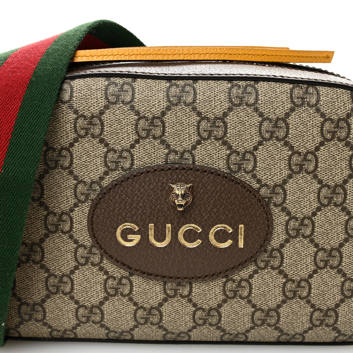 Gucci GG Supreme Monogram Web Neo Vintage Shoulder Bag Beige New Acero Crop 8 of 11