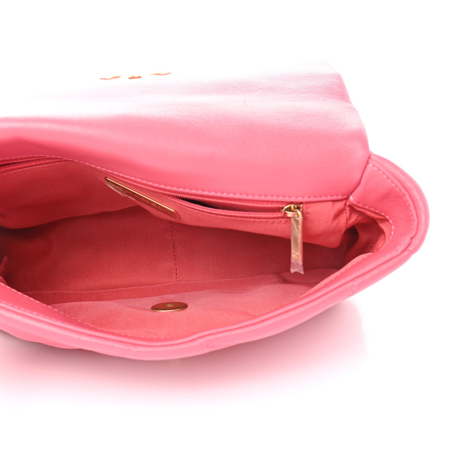 Goatskin Quilted Medium Chanel 19 Flap Pink