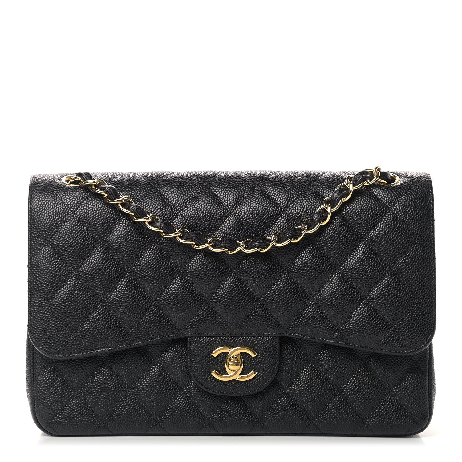 Chanel Caviar Quilted Jumbo Double Flap Black 1 of 9