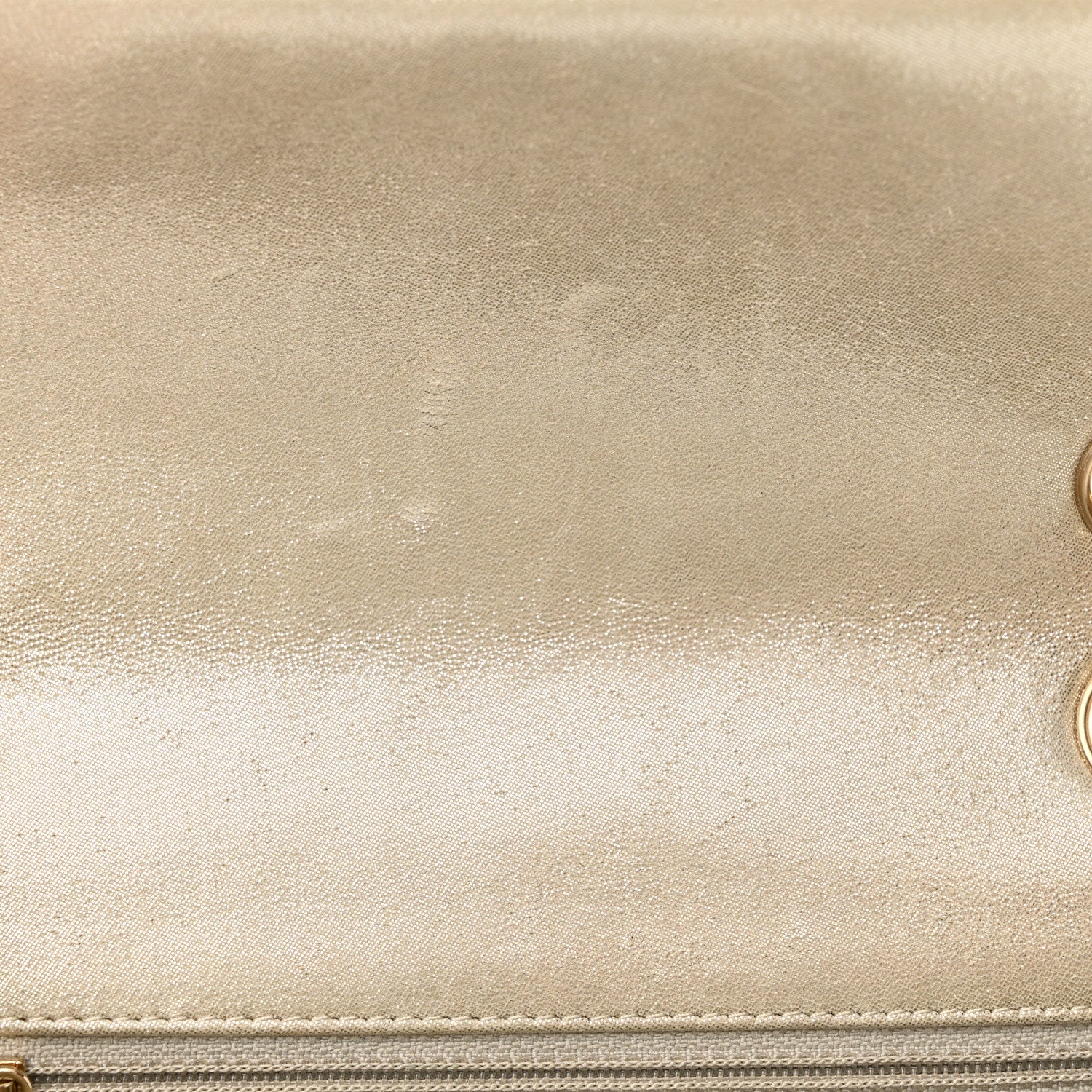Chanel Iridescent Calfskin Quilted Mini Rectangular Flap Light Gold 11 of 11