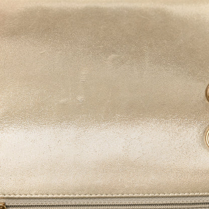 Chanel Iridescent Calfskin Quilted Mini Rectangular Flap Light Gold 11 of 11
