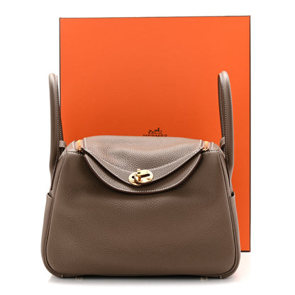 Hermes Taurillon Clemence Lindy 26 Etoupe 11 of 11