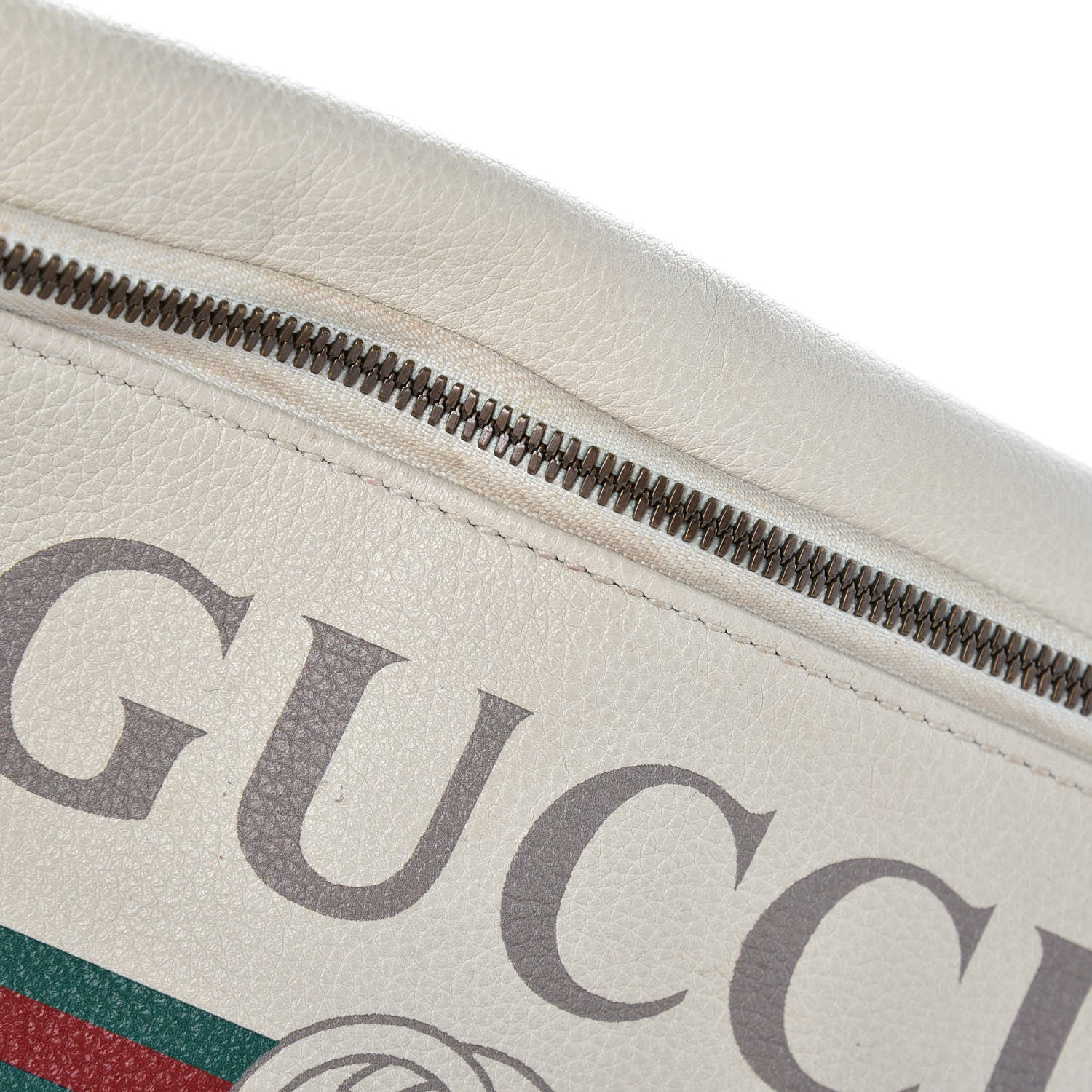 Gucci Grained Calfskin Logo Belt Bag White 8 of 13
