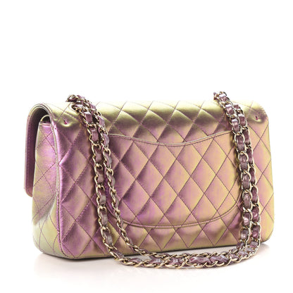 Chanel Iridescent Lambskin Quilted Medium Double Flap Purple 3 of 10