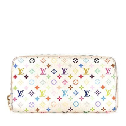 Louis Vuitton Monogram Multicolor Zippy Wallet White Litchi 1 of 6