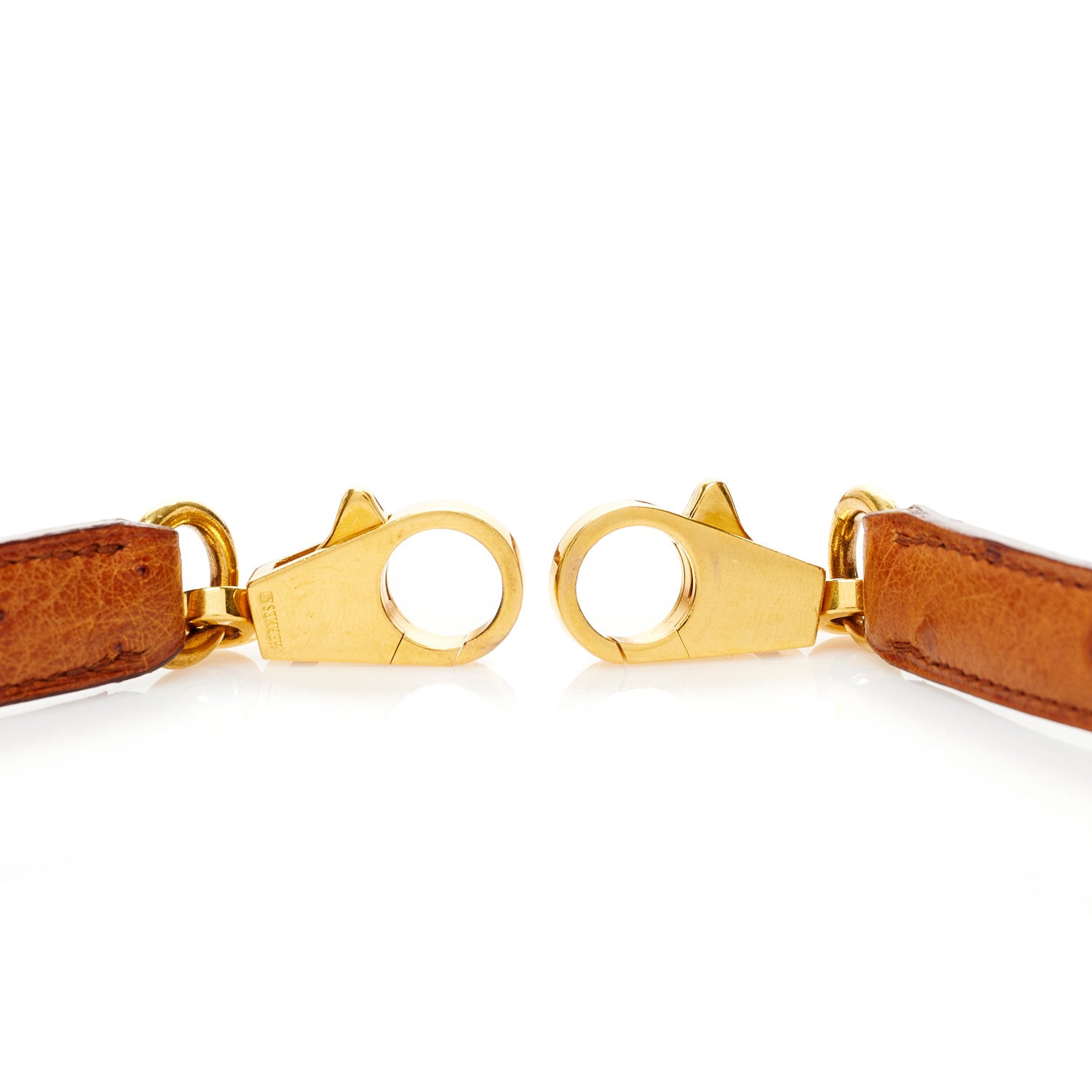 Hermes Ostrich Kelly Shoulder Strap Cognac 5 of 5