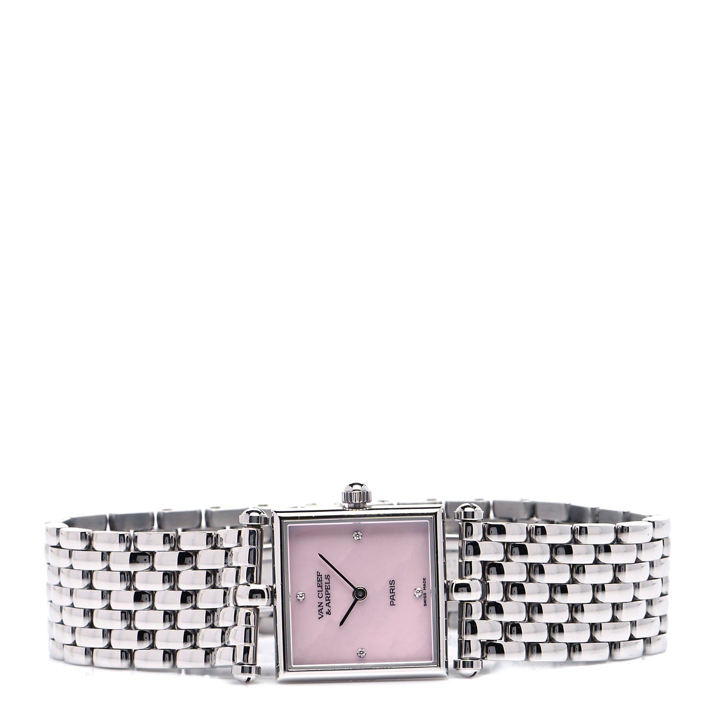 Stainless Steel Diamond Pink Mother of Pearl 20mm Classique Quartz Watch