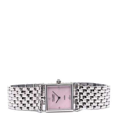 Van Cleef & Arpels Stainless Steel Diamond Pink Mother of Pearl 20mm Classique Quartz Watch 2 of 5