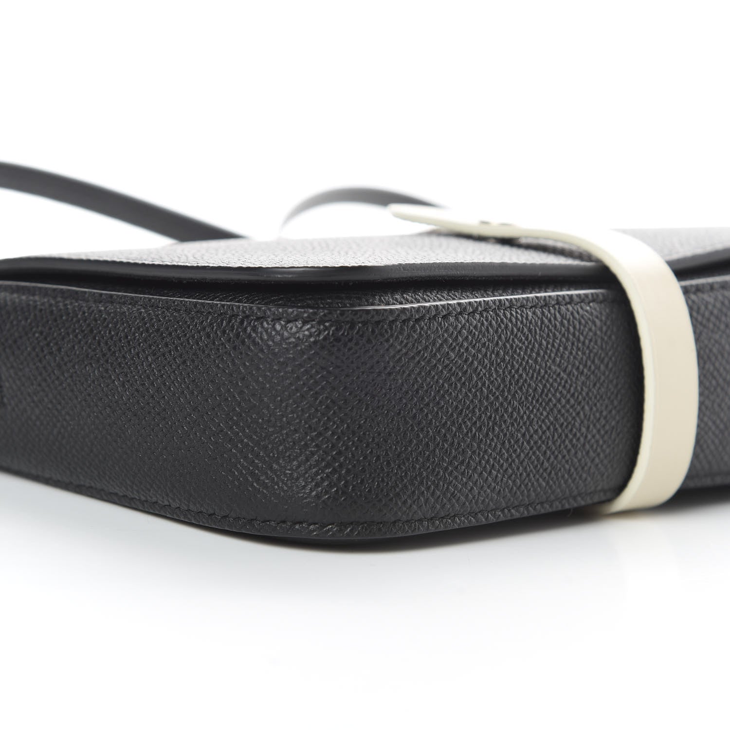 Celine Grained Calfskin Strap Clutch Black 9 of 11