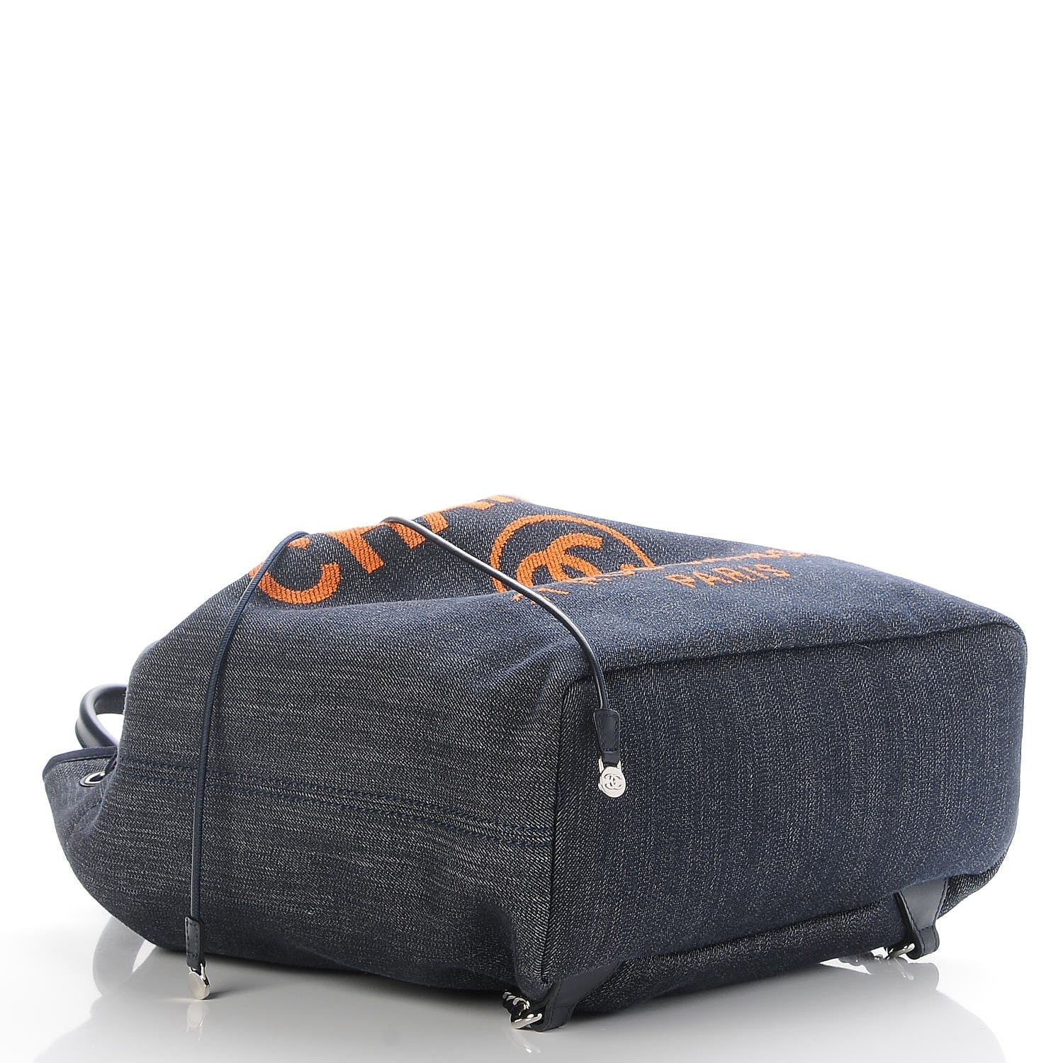 Chanel Canvas Large Deauville Backpack Denim Blue 4 of 8
