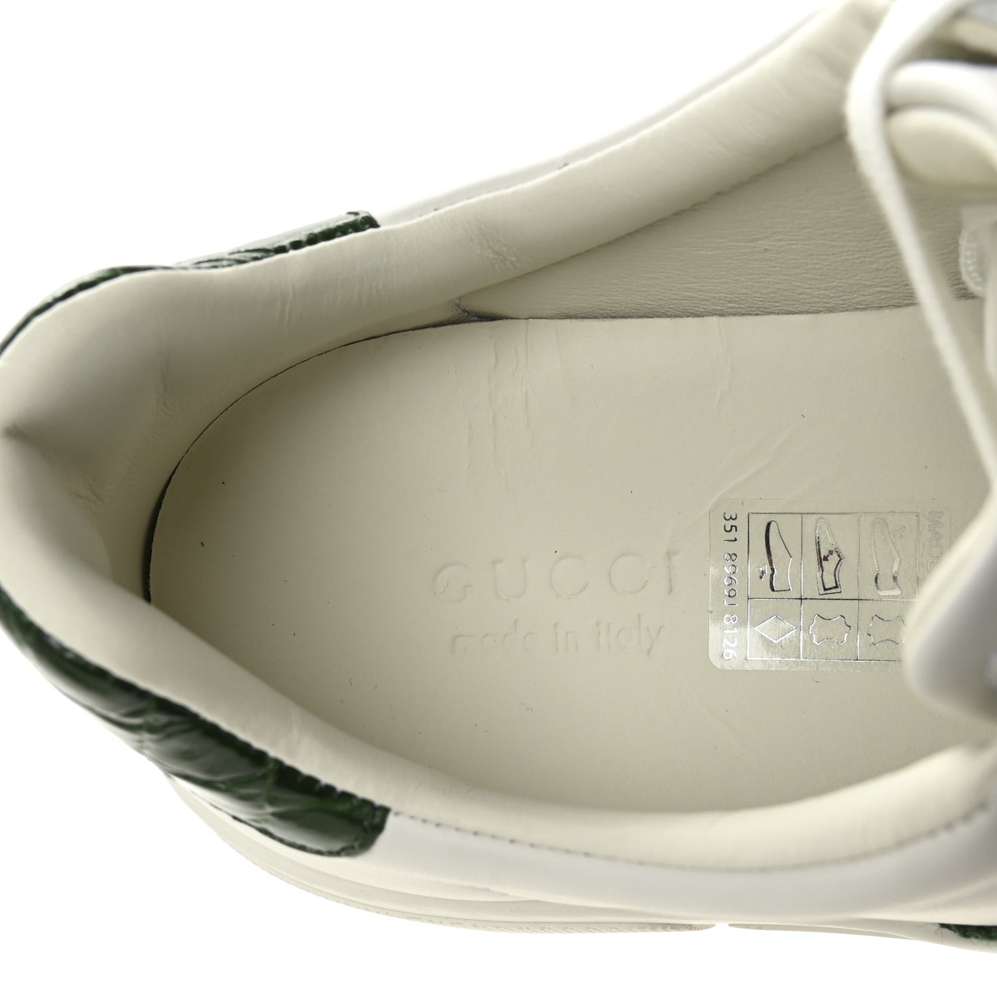 Ultralight Plume Calfskin Web Womens Ace Platform Sneakers 35.5 White