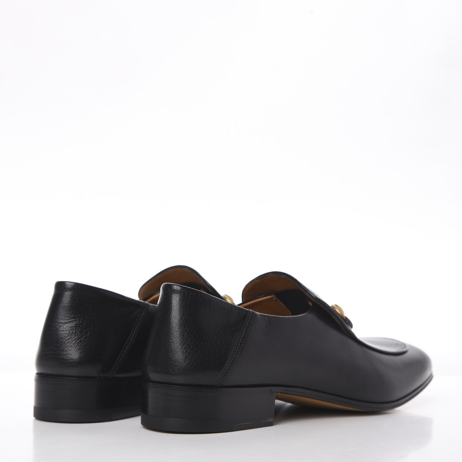 Gucci Goatskin Mens Horsebit Loafers 8.5 Black 4 of 9