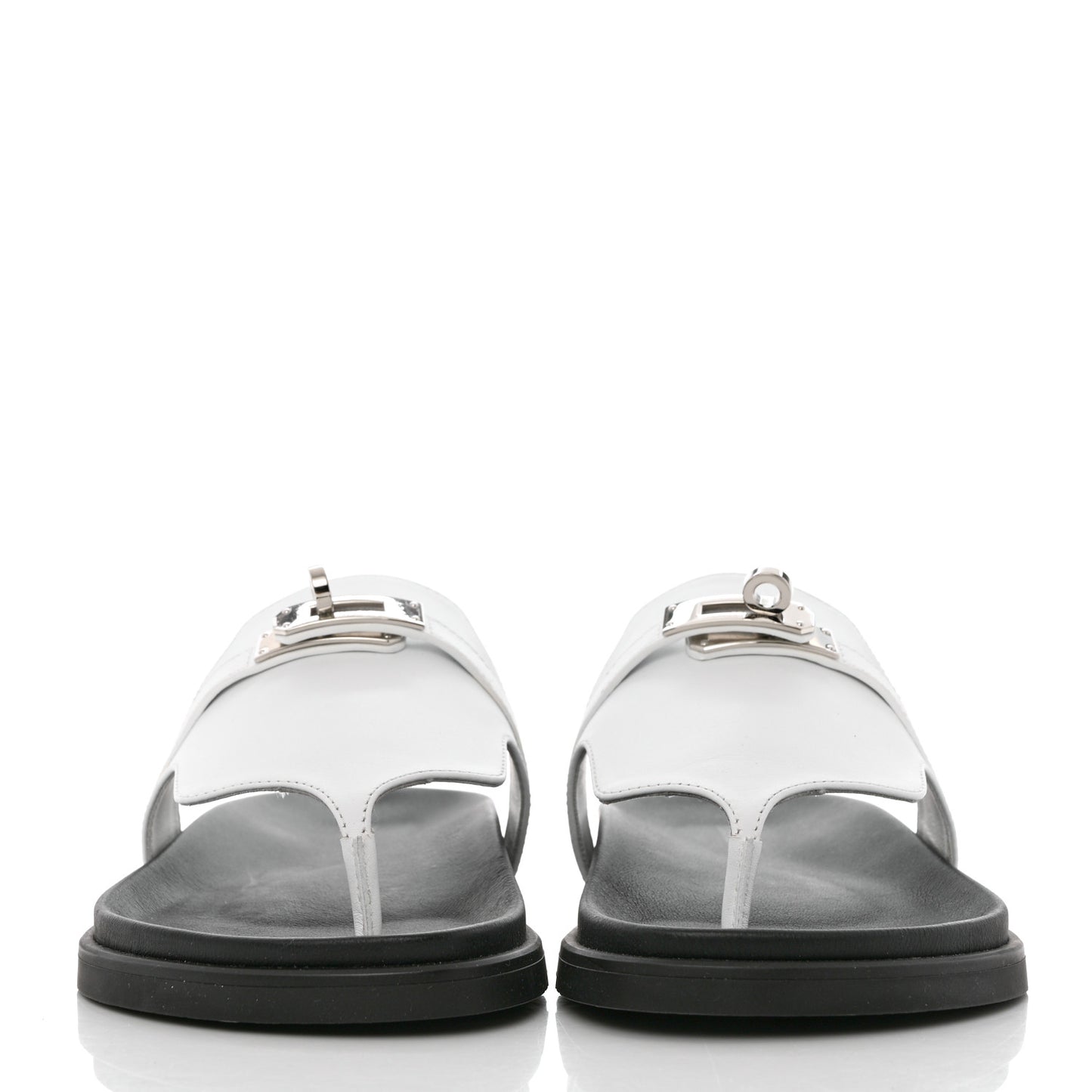 Calfskin Womens Empire Sandals 37 White