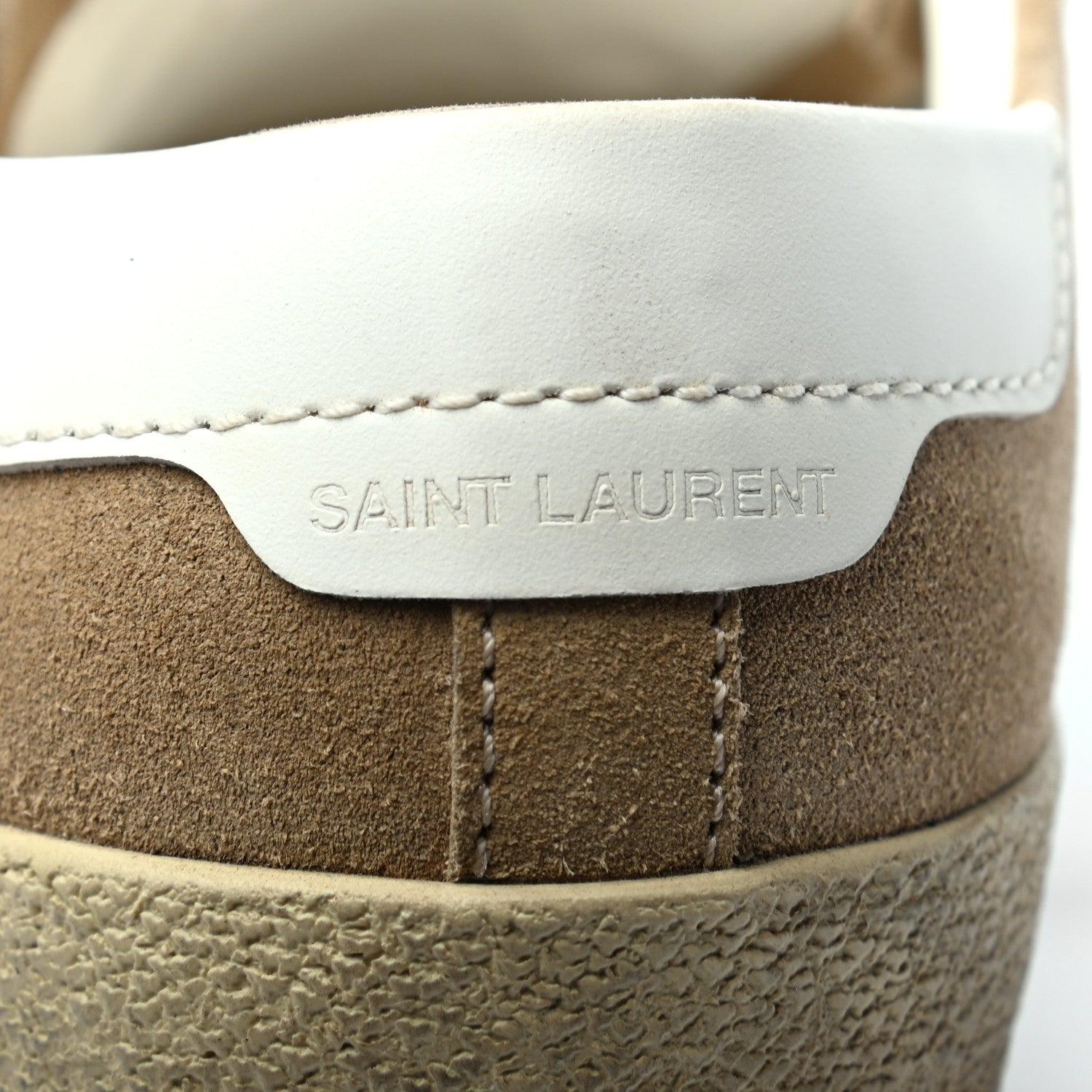 Saint Laurent Distressed Suede Womens Court Classic Sneakers 38 Desert 10 of 10