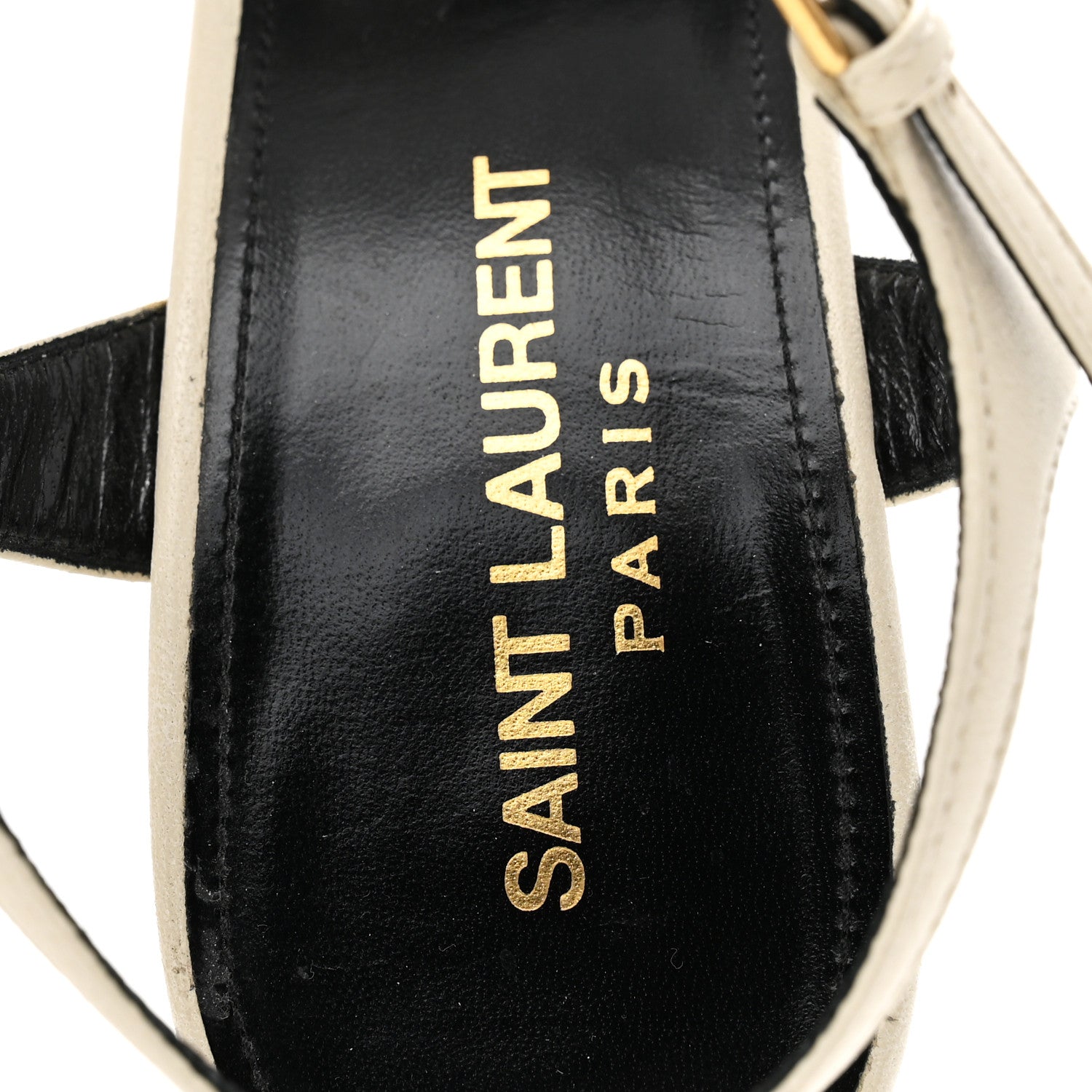 Saint Laurent Vendome Bianca 85 Platform Sandals 36 Pearl 8 of 10