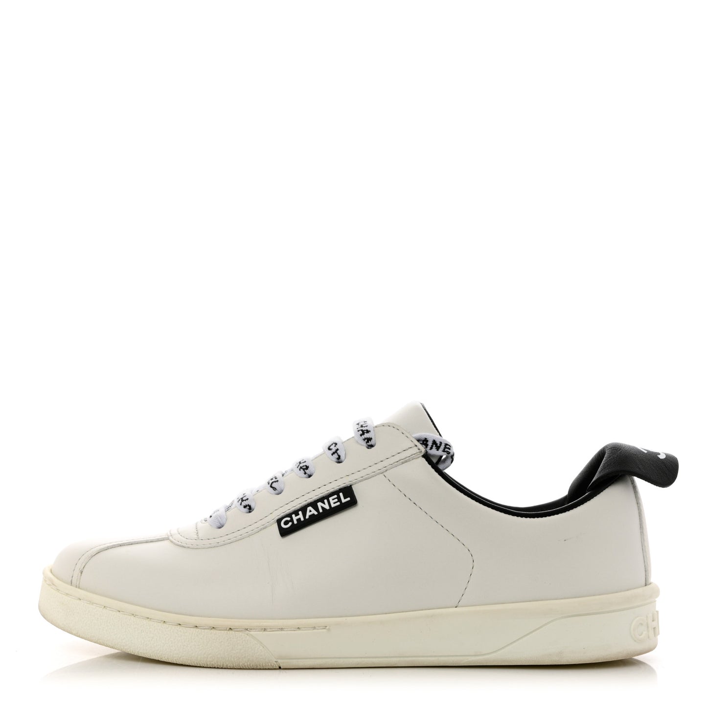Calfskin CC Womens Sneakers 37 White