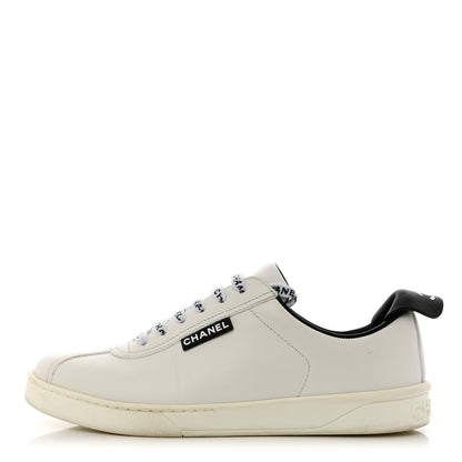 Chanel Calfskin CC Womens Sneakers 37 White 1 of 12