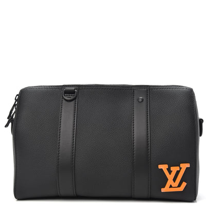 Louis Vuitton Calfskin Damier Distorted City Keepall Black 1 of 10