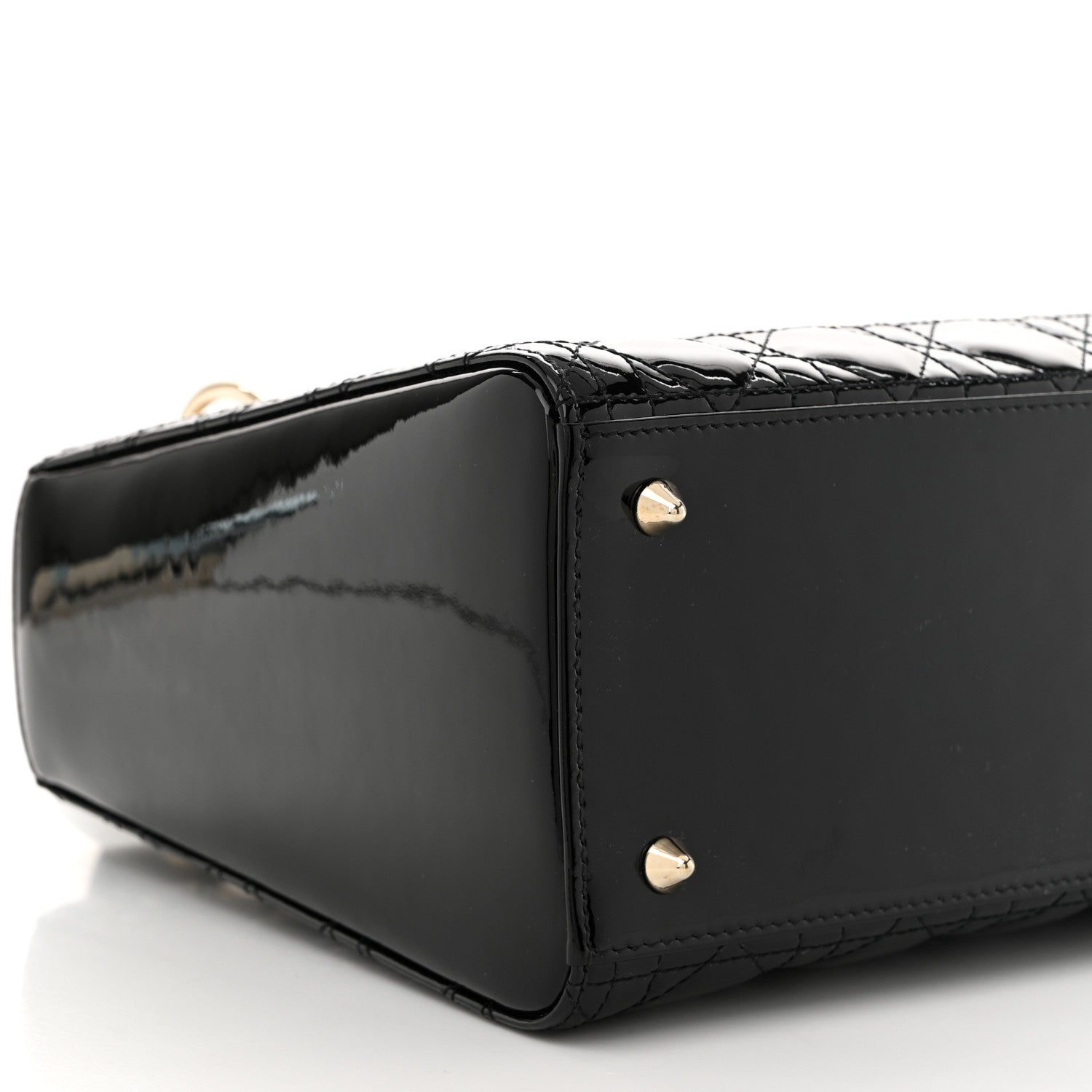 Christian Dior Patent Cannage Medium Lady Dior Black 9 of 10