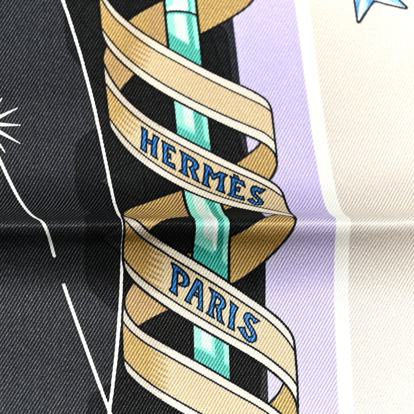 Silk Chorus Stellarum Scarf 70 Gris Nacre Anthracite