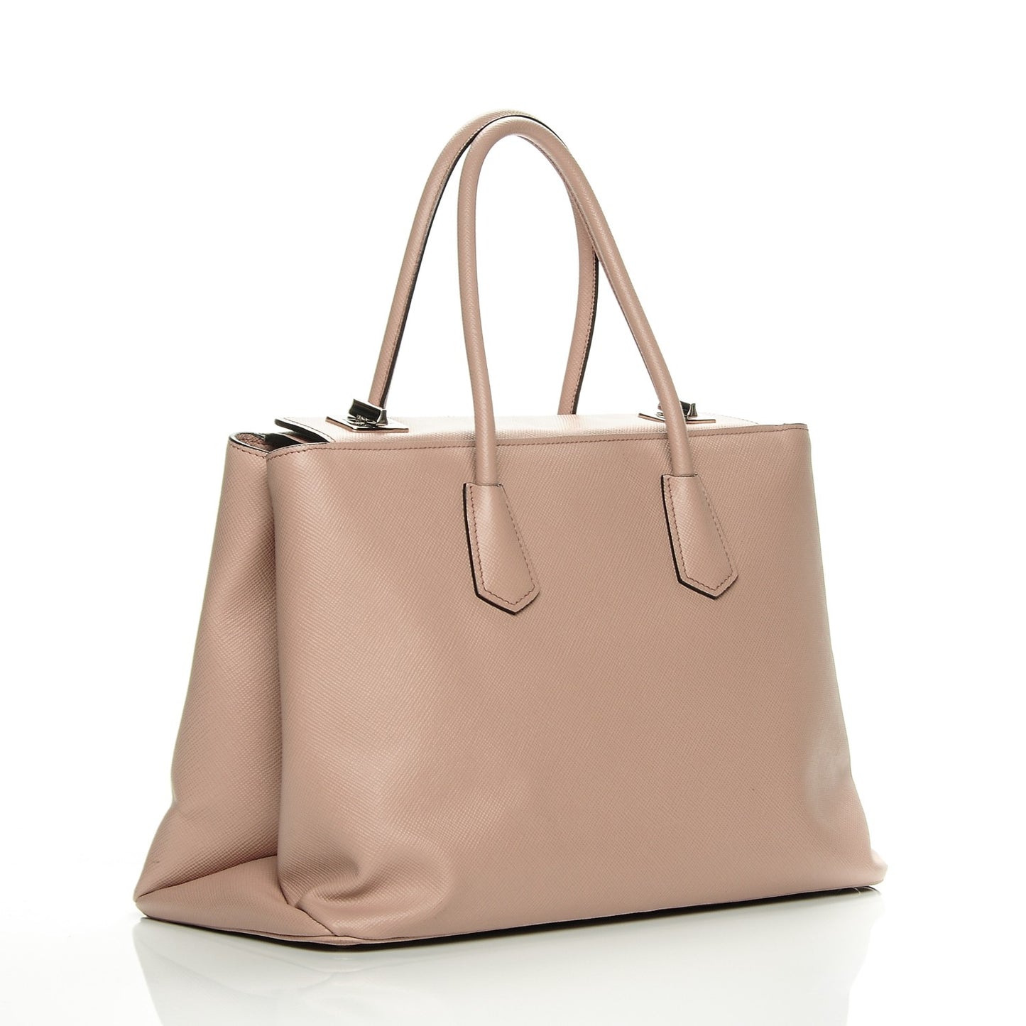Saffiano Cuir Twin Tote Cammeo
