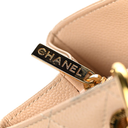 Chanel Caviar Quilted Grand Shopping Tote GST Beige Clair 15 of 23