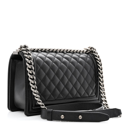 Chanel Caviar Quilted Medium Boy Flap Black 3 of 10