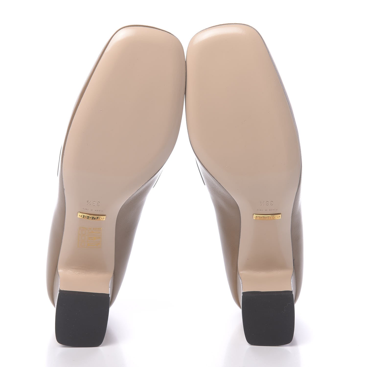 Gucci Malaga Kid Zumi Mid Heel Loafers 38.5 Friky Taupe 5 of 9