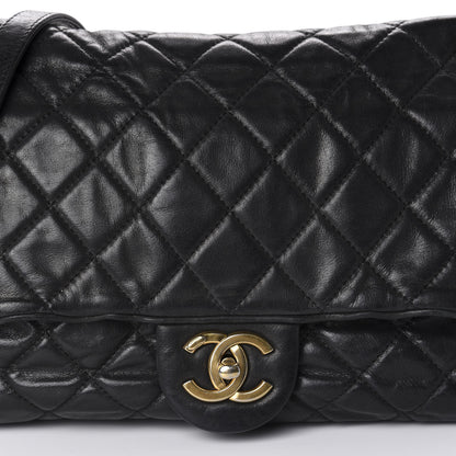 Chanel Iridescent Calfskin Quilted Maxi Shiva Flap Black 10 of 10