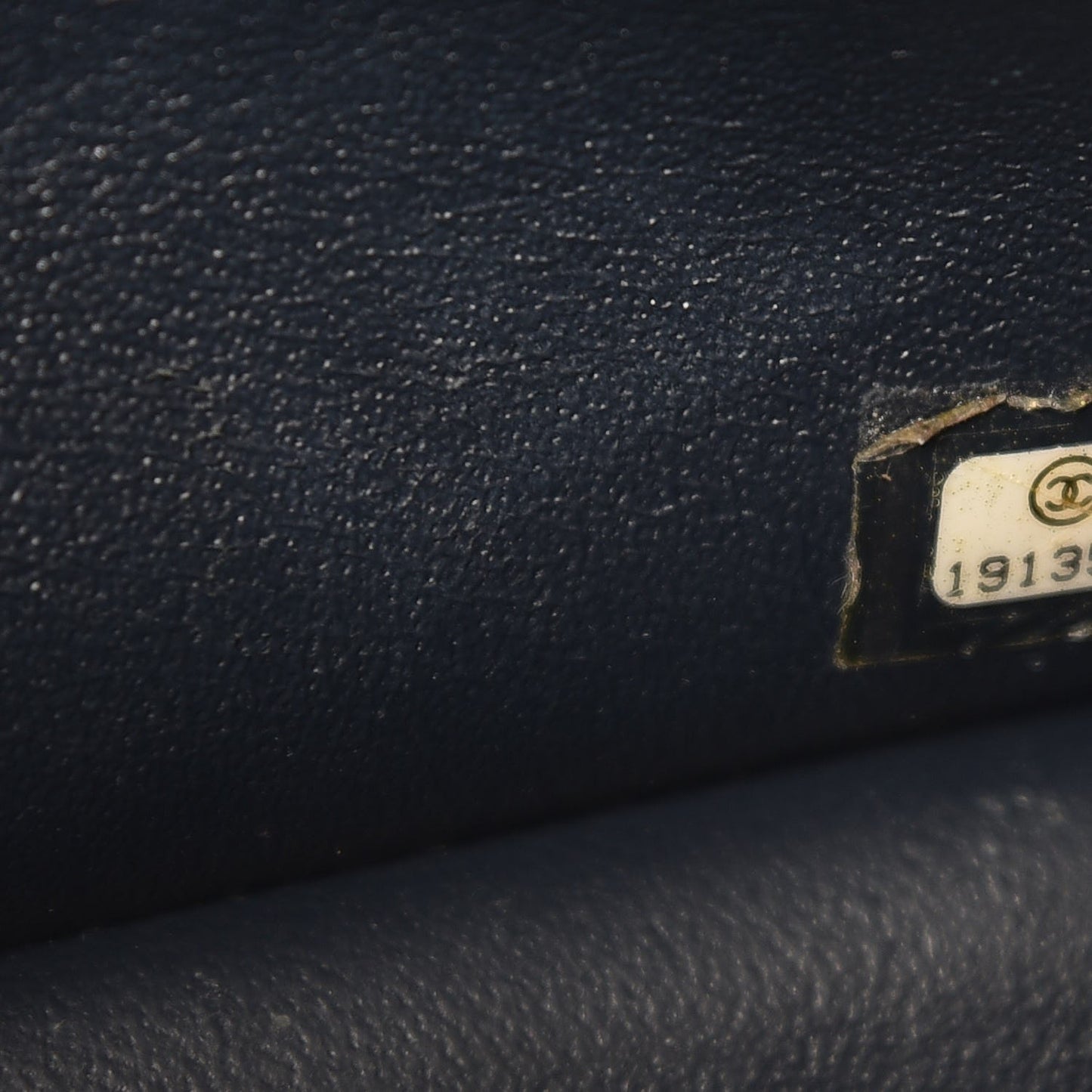 Patent Quilted Jumbo Double Flap Navy