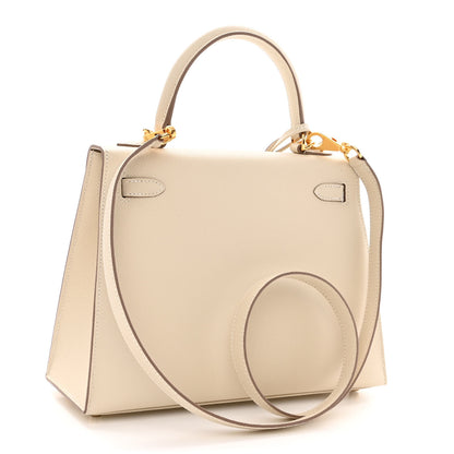 Hermes Epsom Kelly Sellier 25 Craie 3 of 11