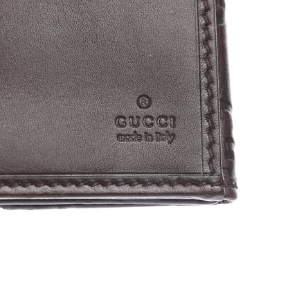 Gucci Guccissima Margaux Calfskin Metal Bar Continental Flap Wallet Chocolate 7 of 11