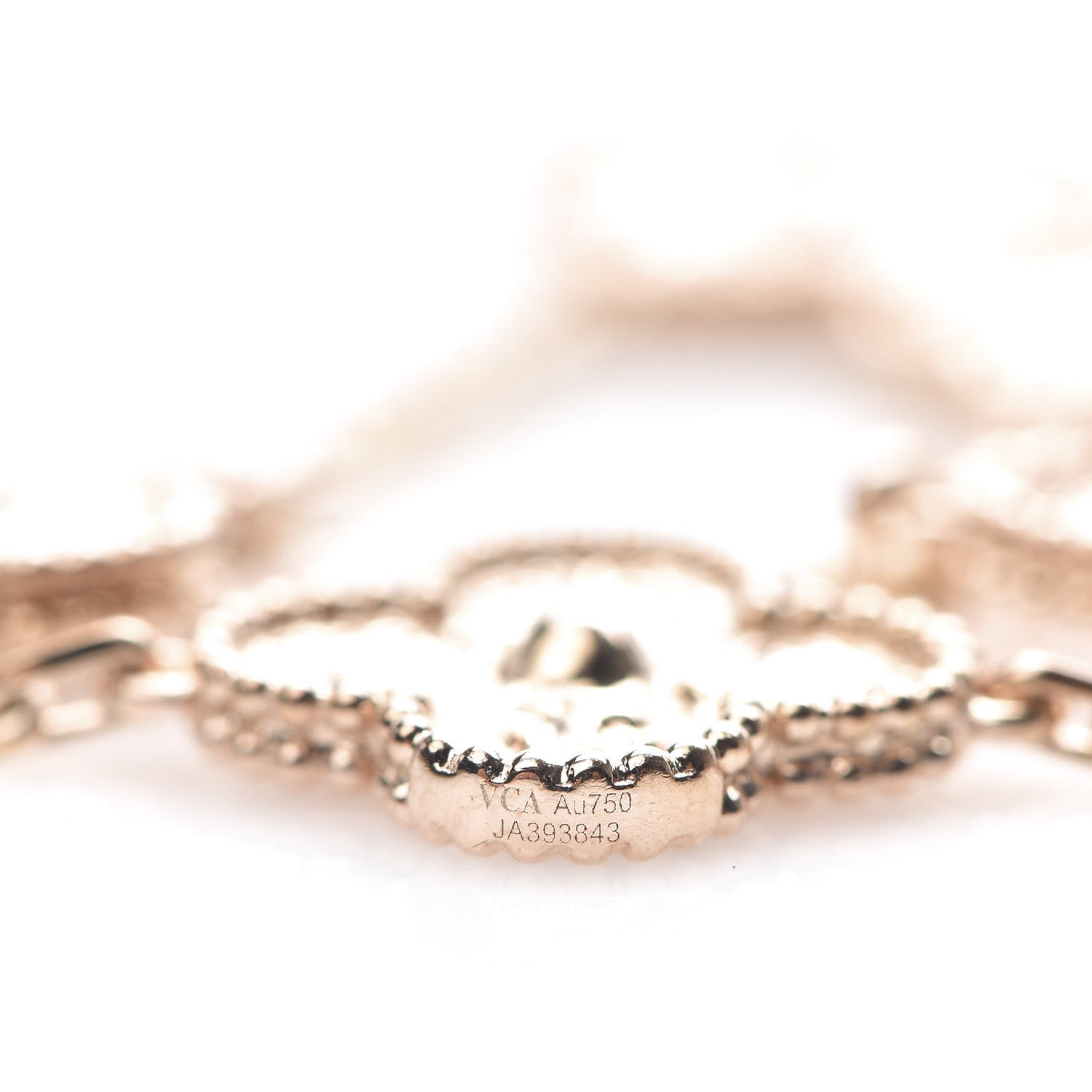 Van Cleef & Arpels 18K Rose Gold 5 Motifs Vintage Alhambra Bracelet 5 of 6
