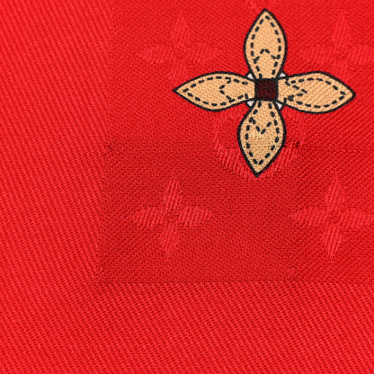 Louis Vuitton Silk Wool Chinese New Year Mouse Shawl Rouge 6 of 9