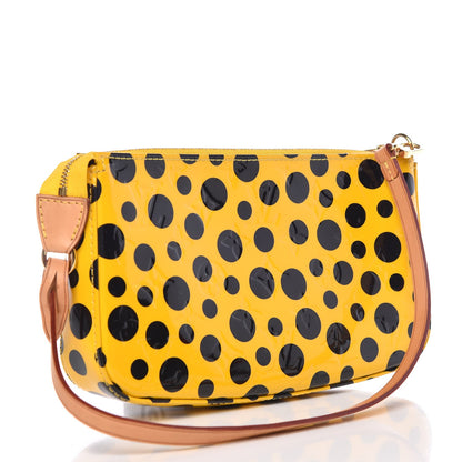 Louis Vuitton Vernis Kusama Infinity Dots Pochette Accessories Yellow 2 of 8