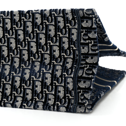 Christian Dior CHRISTIAN DIOR Oblique Velvet Medium Book Tote Blue Multicolor 10 of 12
