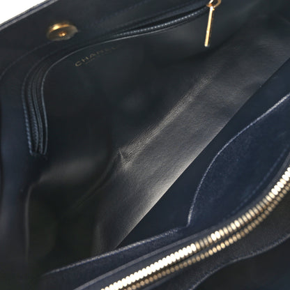 Chanel Caviar Quilted Small Shopping Tote Navy Blue 15 of 19